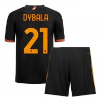 Dječji Nogometni Dres AS Roma Paulo Dybala #21 Rezervni 2023-24 Kratak Rukav (+ Kratke hlače)